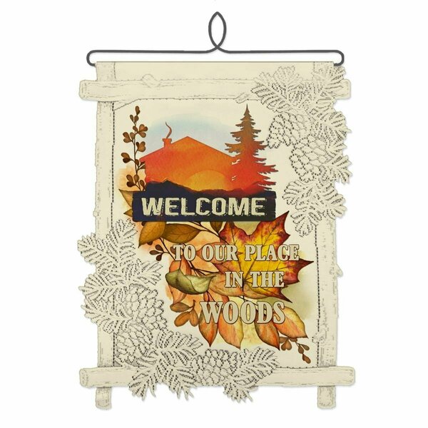 Heritage Lace Welcome Woods Wall Hanging Pattern, Cafe WH70C-1170
